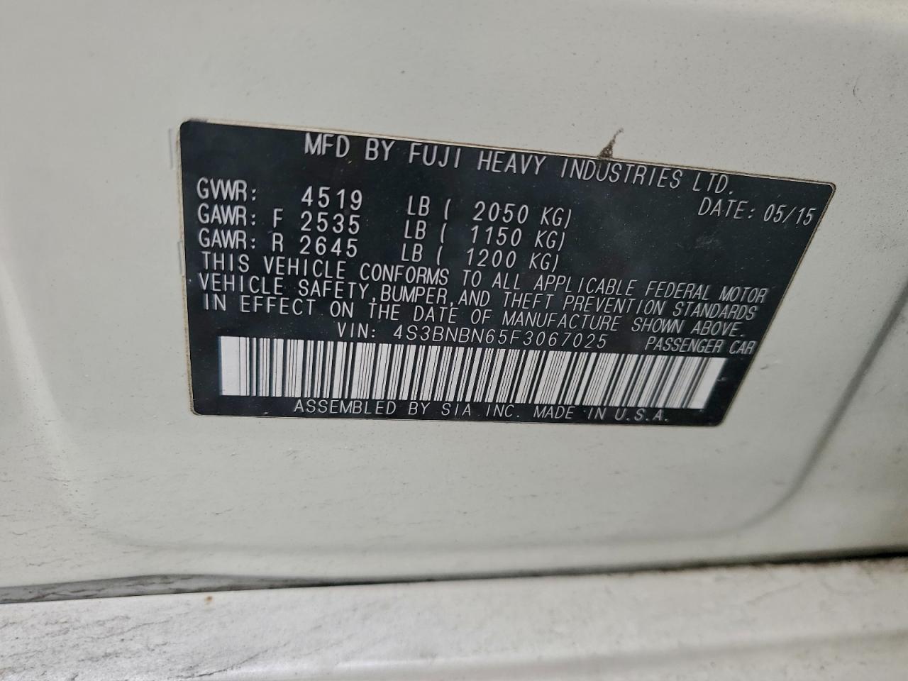 Subaru Legacy 2.5i Limited Image 12